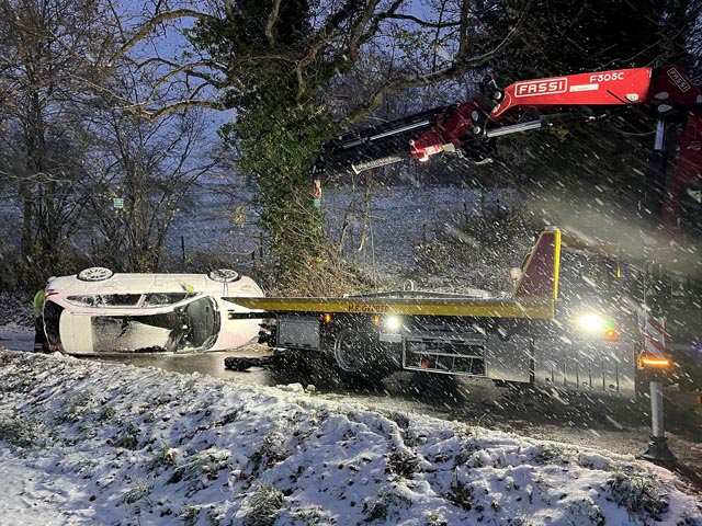 Selbstunfall in Oberdorf. Foto: Polizei BL